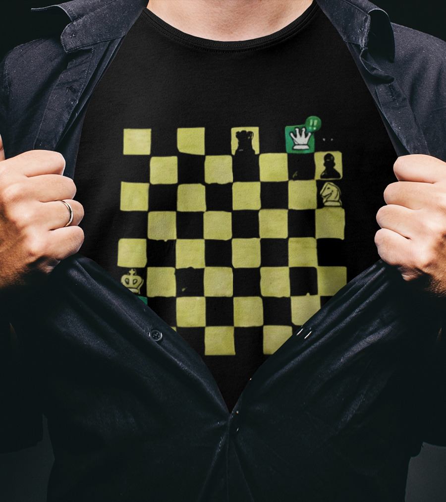 Fog Of War Chessboard Strategy And Obscured Pieces T-Shirt