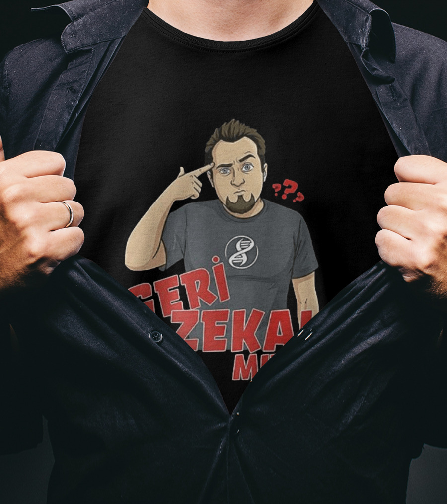 Geri Zekali Miyiz DNA Logo Question Mark T-Shirt