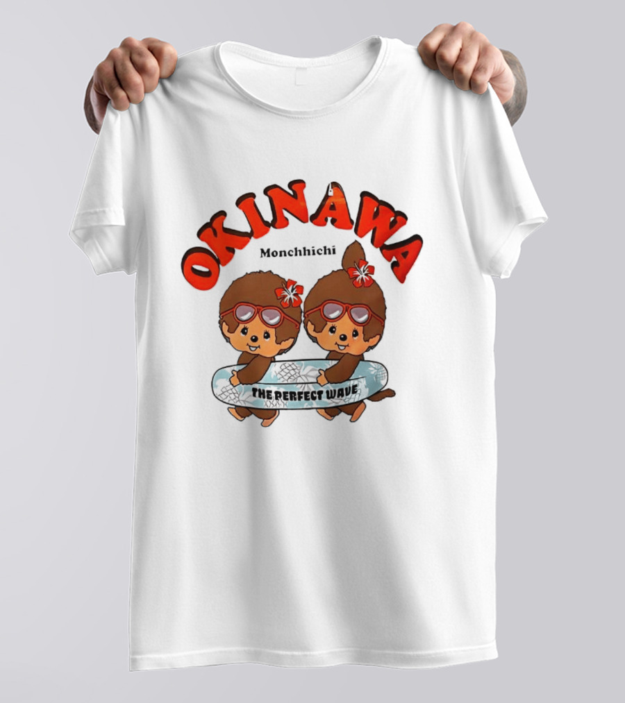 Okinawa Monchhichi Perfect Wave Surfing Duo T-Shirt