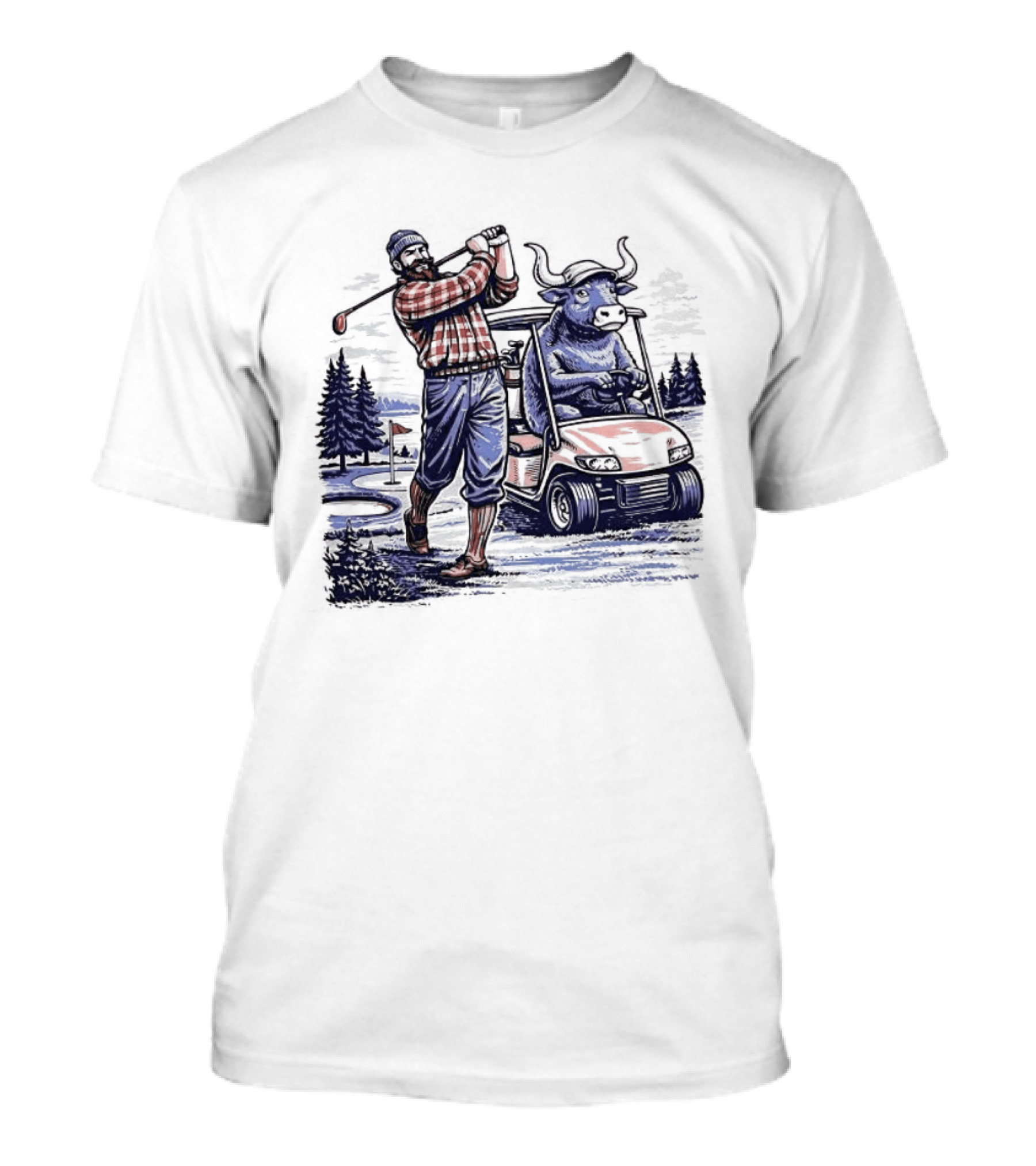 Paul And Babe Lumberjack Golfing Adventure Minnesota T-Shirt
