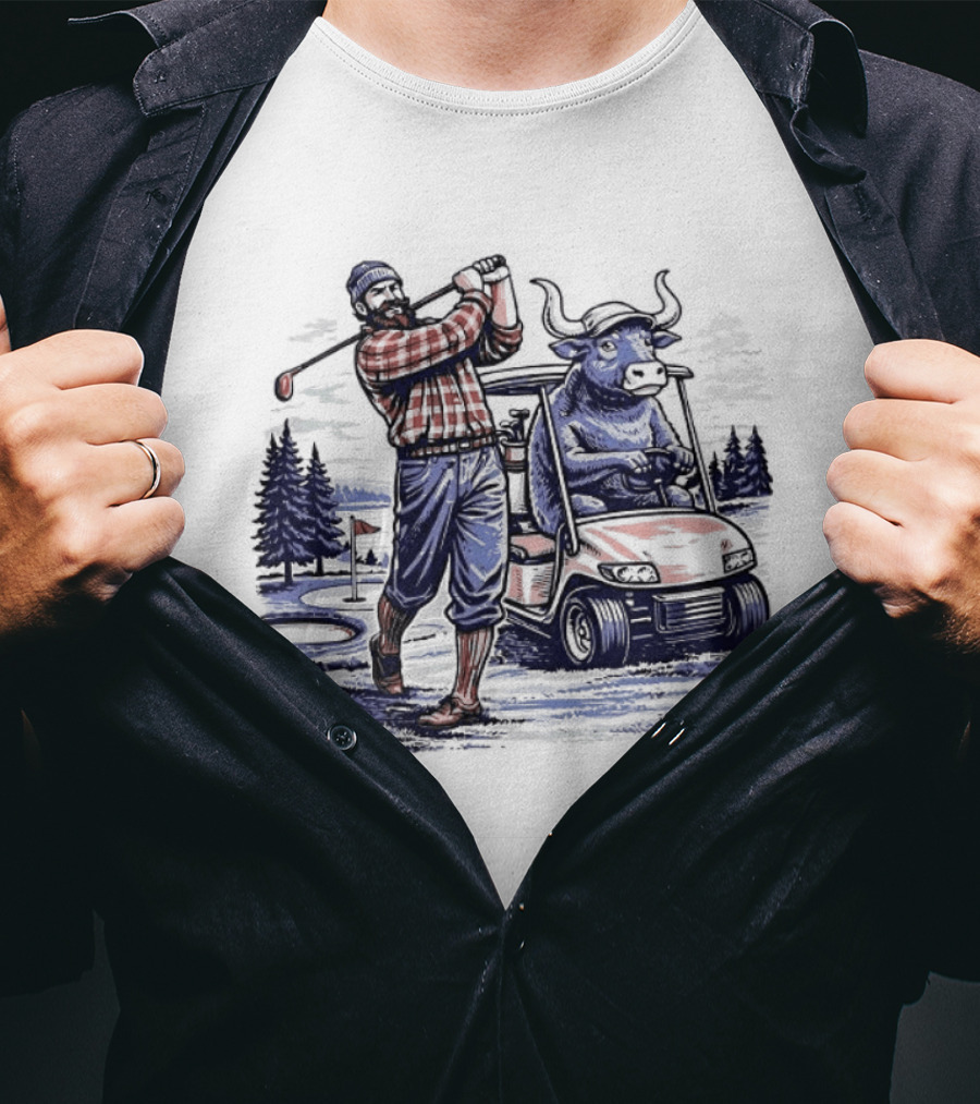 Paul And Babe Lumberjack Golfing Adventure Minnesota T-Shirt