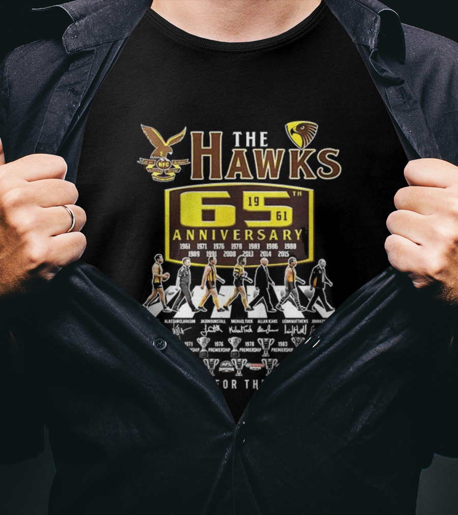 The Hawks 65th Anniversary 1961 2024 Thank You For The Memories T-Shirt