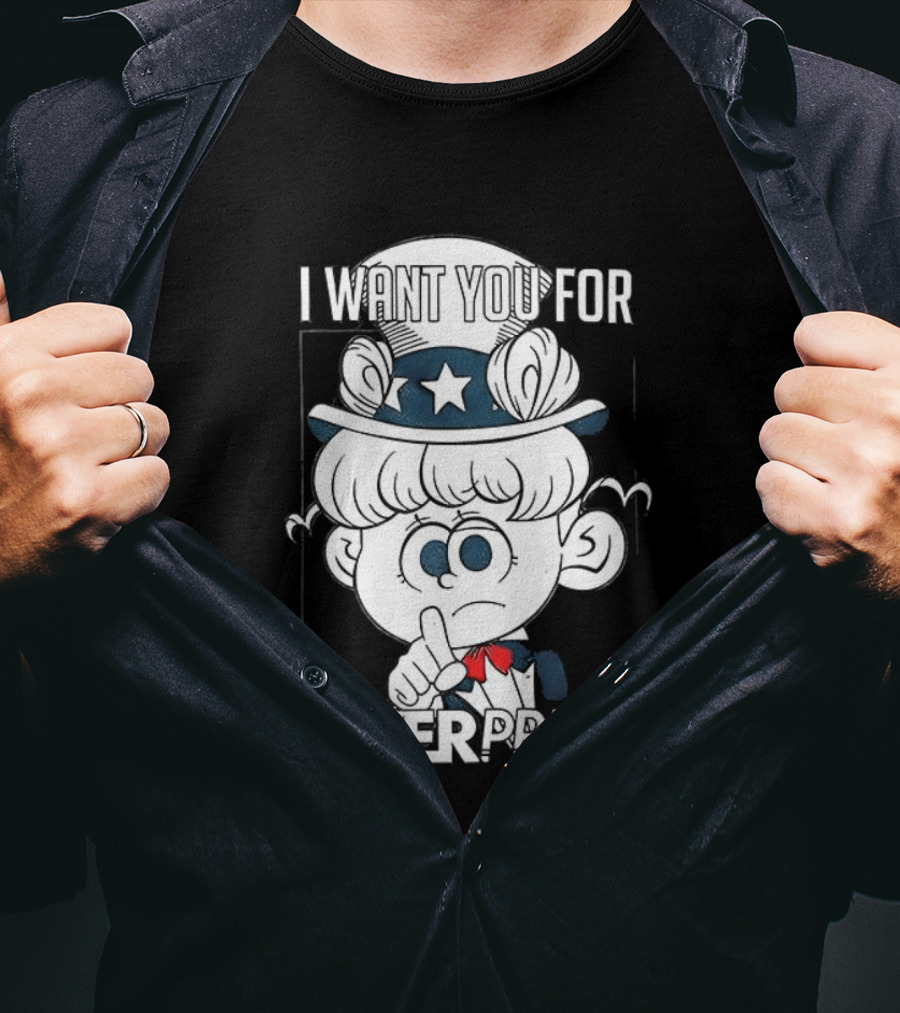 I Want You For Over Print Uncle Pig America T-Shirt