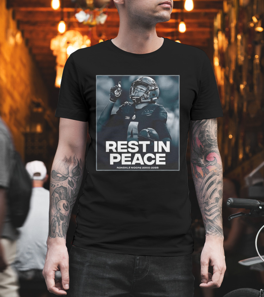 Rondale Moore Rest In Peace Tribute 2000 2026 Football Memorial T-Shirt