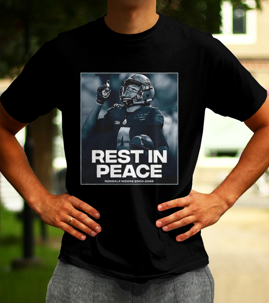 Rondale Moore Rest In Peace Tribute 2000 2026 Football Memorial T-Shirt
