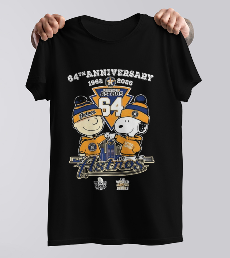 Snoopy Charlie Brown Houston Astros 64th Anniversary 1962 2026 MLB 94 T-Shirt