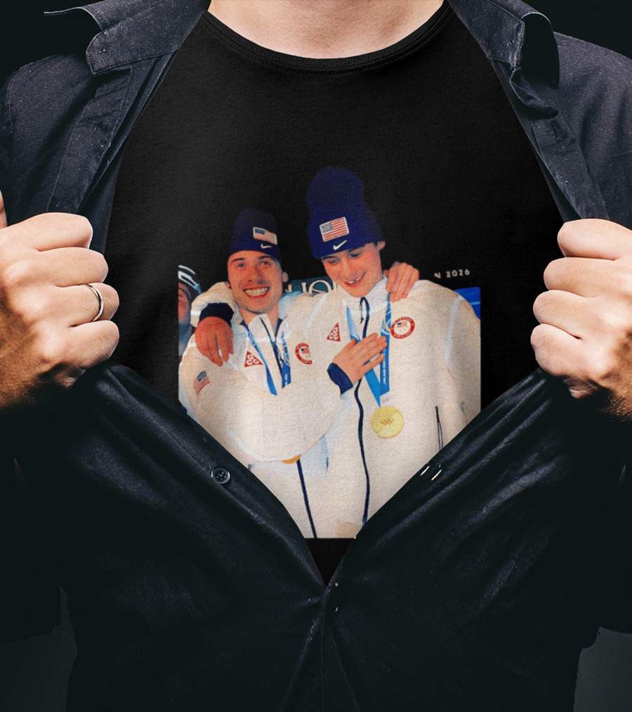 Team USA Golden Goal 2026 Milano Cortina Winter Olympics Celebrating Victory T-Shirt