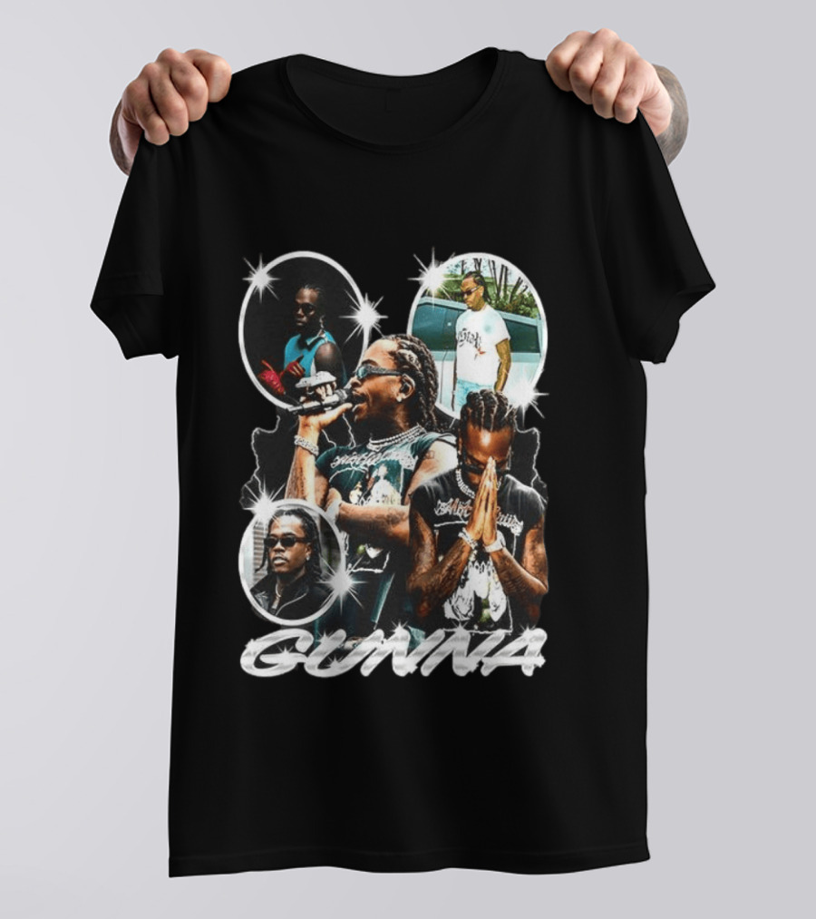 Gunna Rapper Collage With Graphic Styles And Poses T-Shirt
