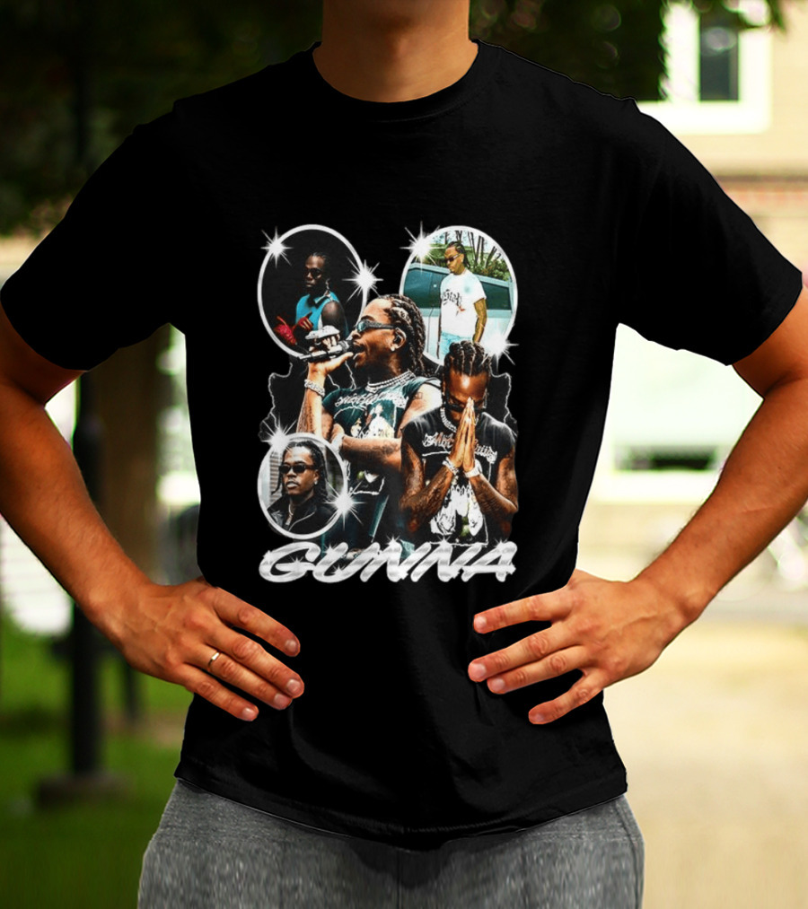 Gunna Rapper Collage With Graphic Styles And Poses T-Shirt