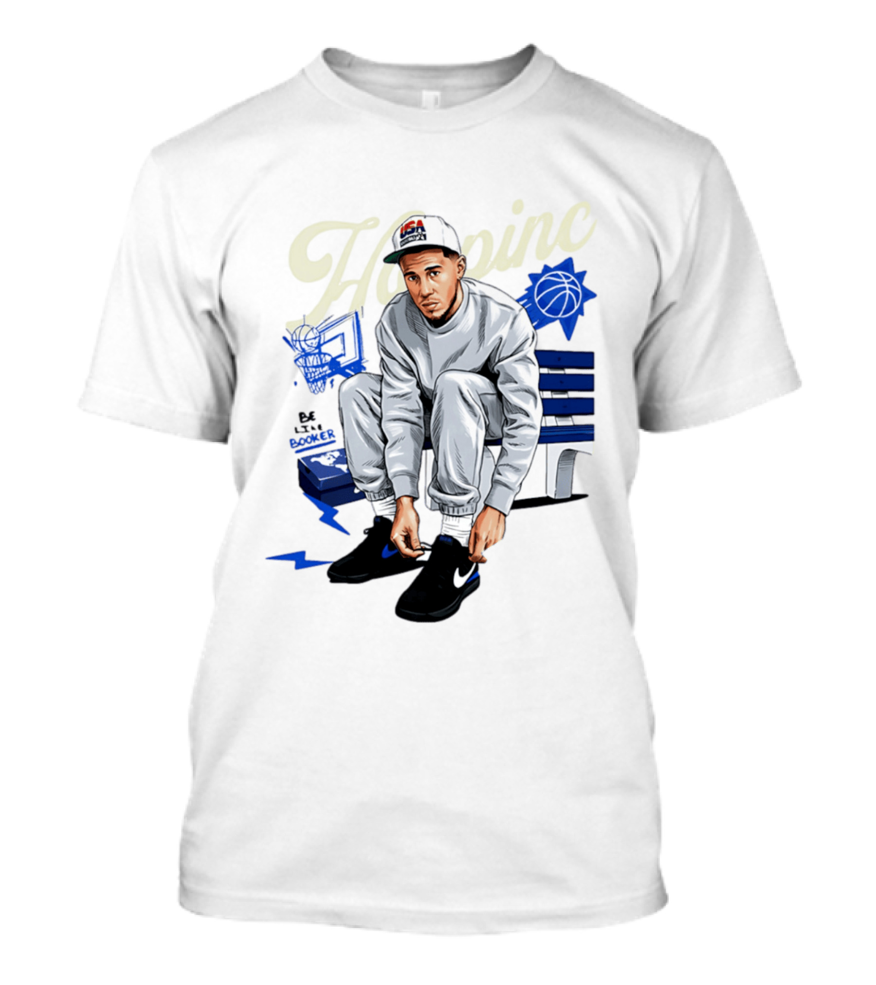 Hooping USA Basketball Player Be Like Book Bench Sneakers T-Shirt