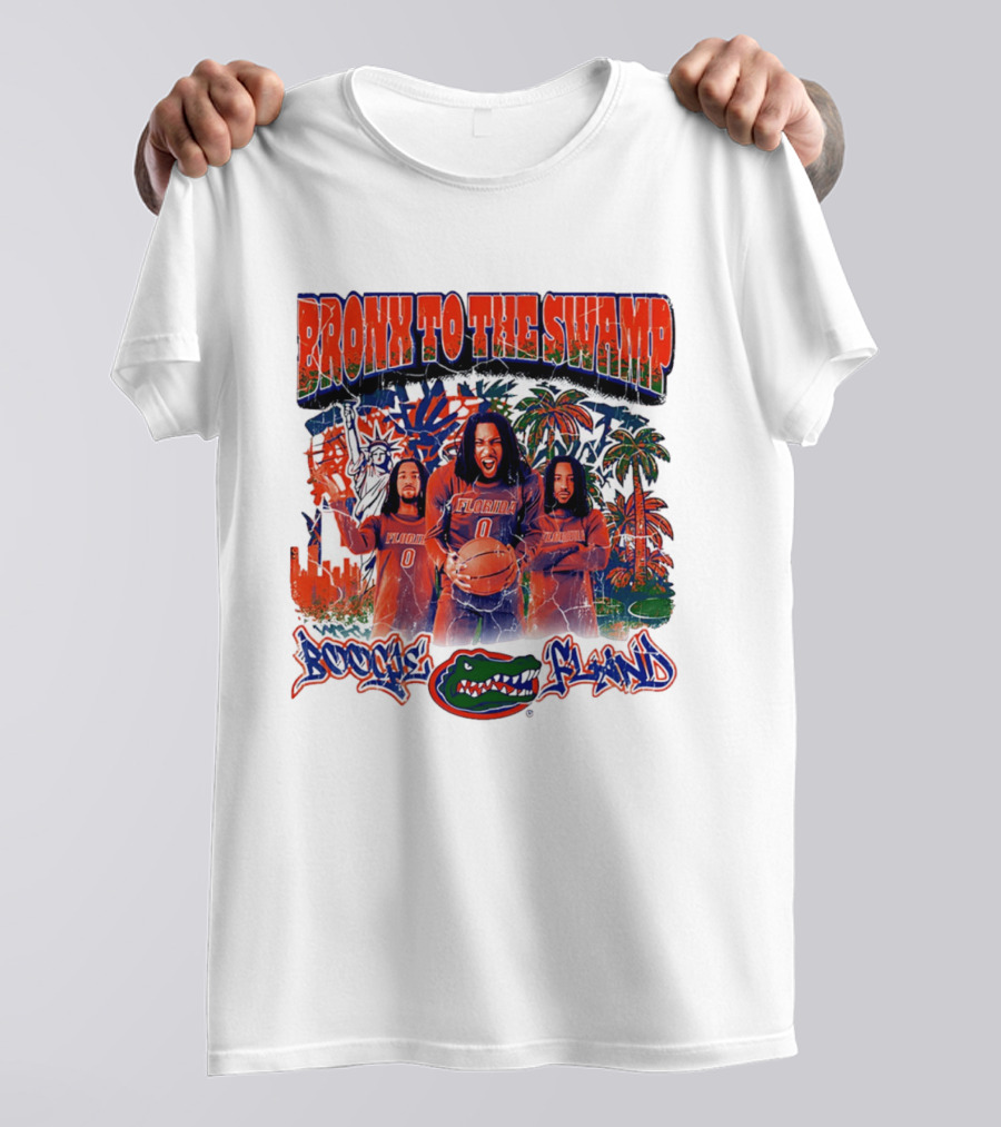 Bronx To The Swamp Boogie Fland Florida Gators Basketball T-Shirt