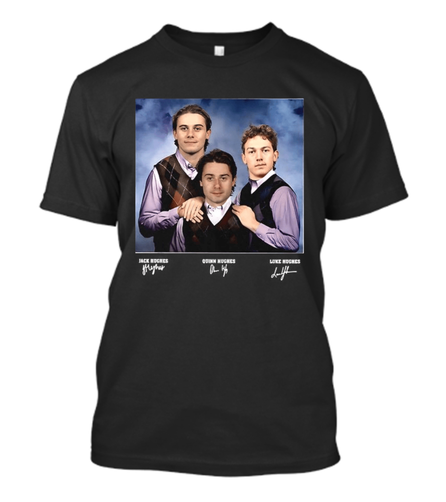 Jack Hughes Luke Hughes Quinn Hughes Team USA Ice Hockey Step Brothers Meme T-Shirt