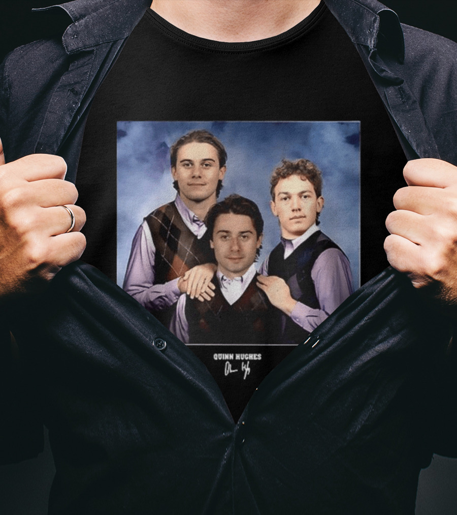 Jack Hughes Luke Hughes Quinn Hughes Team USA Ice Hockey Step Brothers Meme T-Shirt