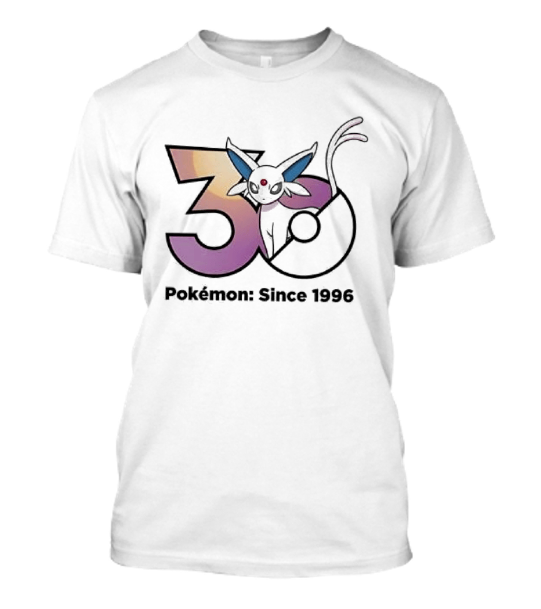 Espeon 30 Pokémon Since 1996 Anniversary Celebration T-Shirt