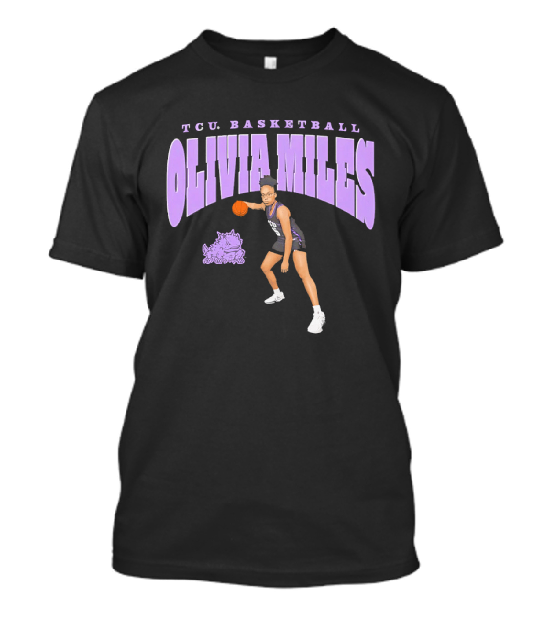 TCU Basketball Olivia Miles Horned Frogs T-Shirt