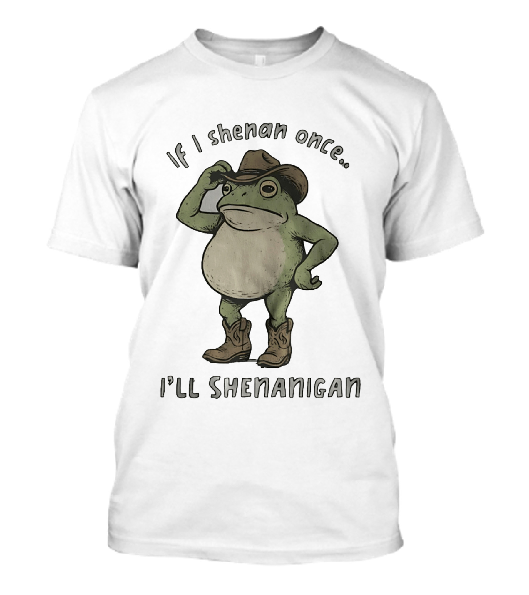 If I Shenan Once I'll Shenanigan Cowboy Frog T-Shirt