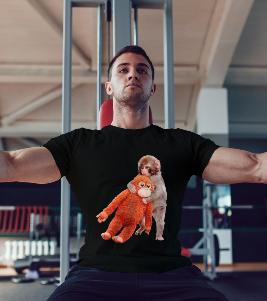 Punch Monkey Panchi Kun Stuffed Toy Hugging Cute Baby Monkey T-Shirt