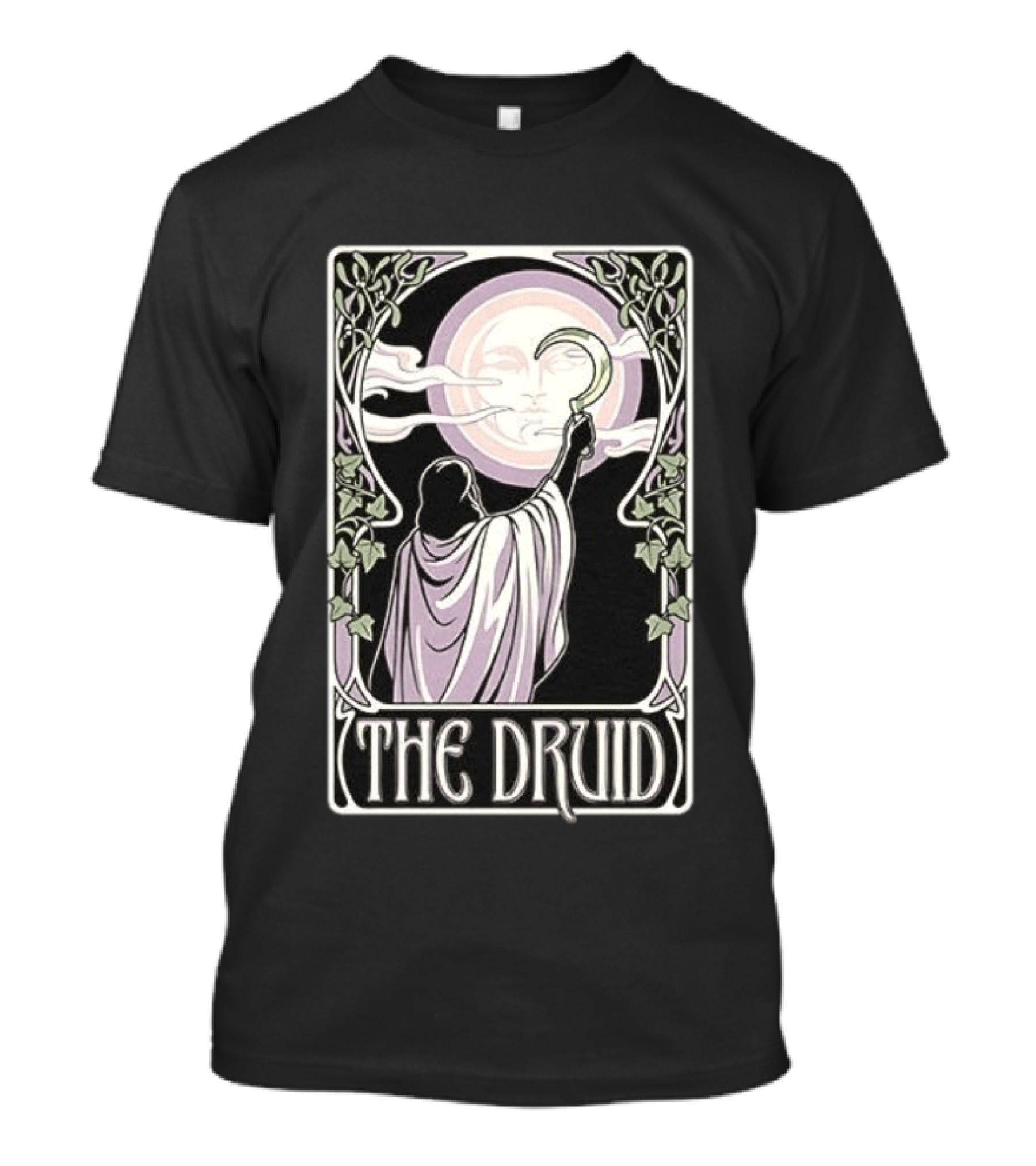 The Druid Tarot Card Moon And Sickle Mystical T-Shirt
