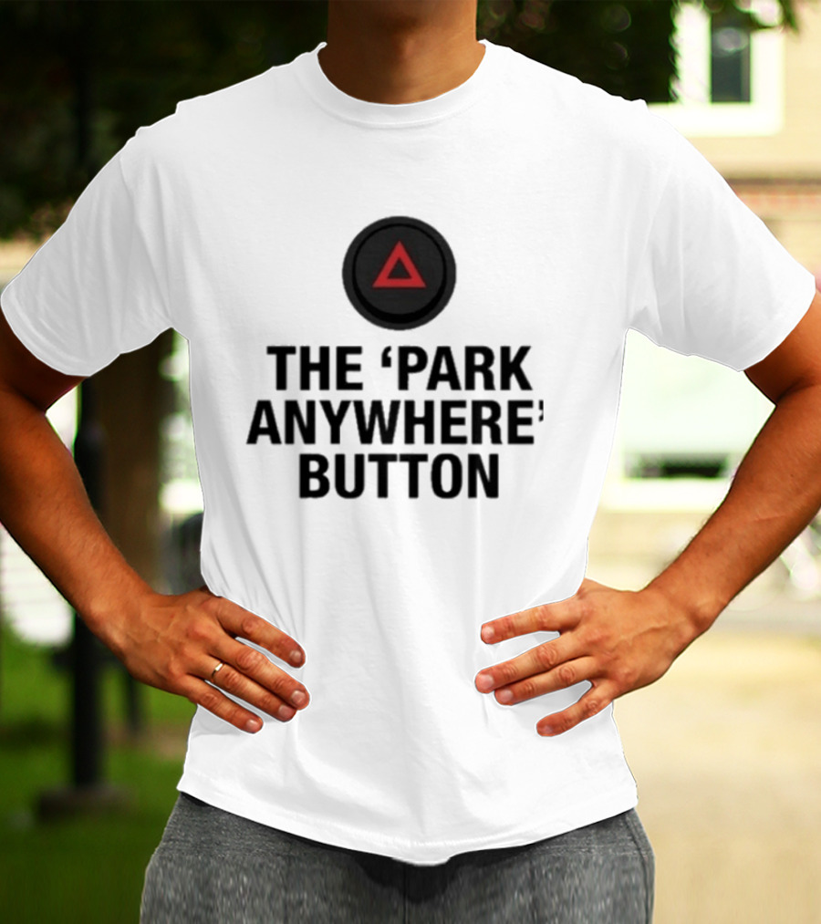 The Park Anywhere Button Red Triangle T-Shirt