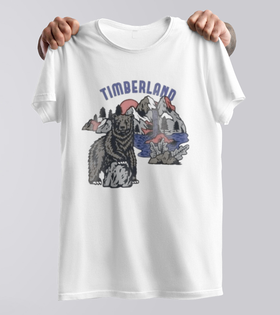 Timberland Bear Mountains And Sunset T-Shirt