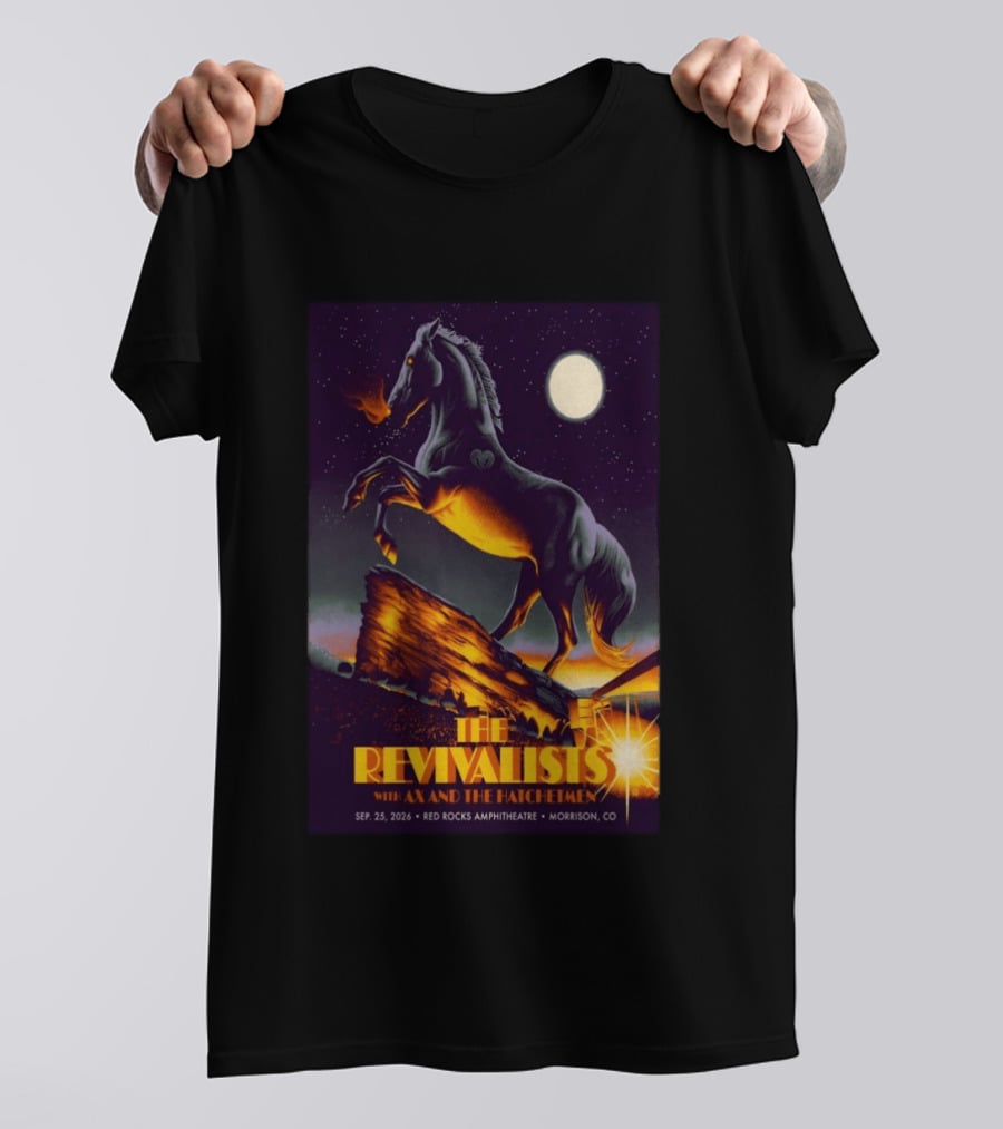 The Revivalists With Ax And The Hatchetmen Sept 25 2026 Red Rocks Amphitheatre Morrison CO T-Shirt