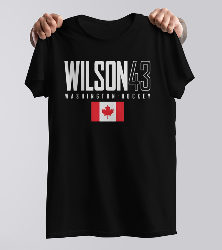 WILSON 43 Washington Hockey Canada Flag T-Shirt