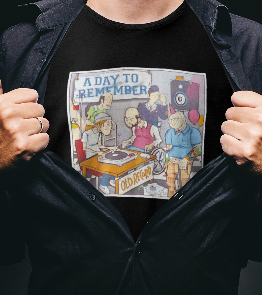 A Day To Remember Old Record Turntable Party Scene T-Shirt