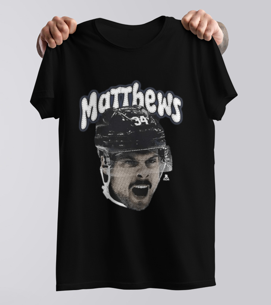 Auston Matthews 34 Big Face Toronto Maple Leafs Hockey T-Shirt