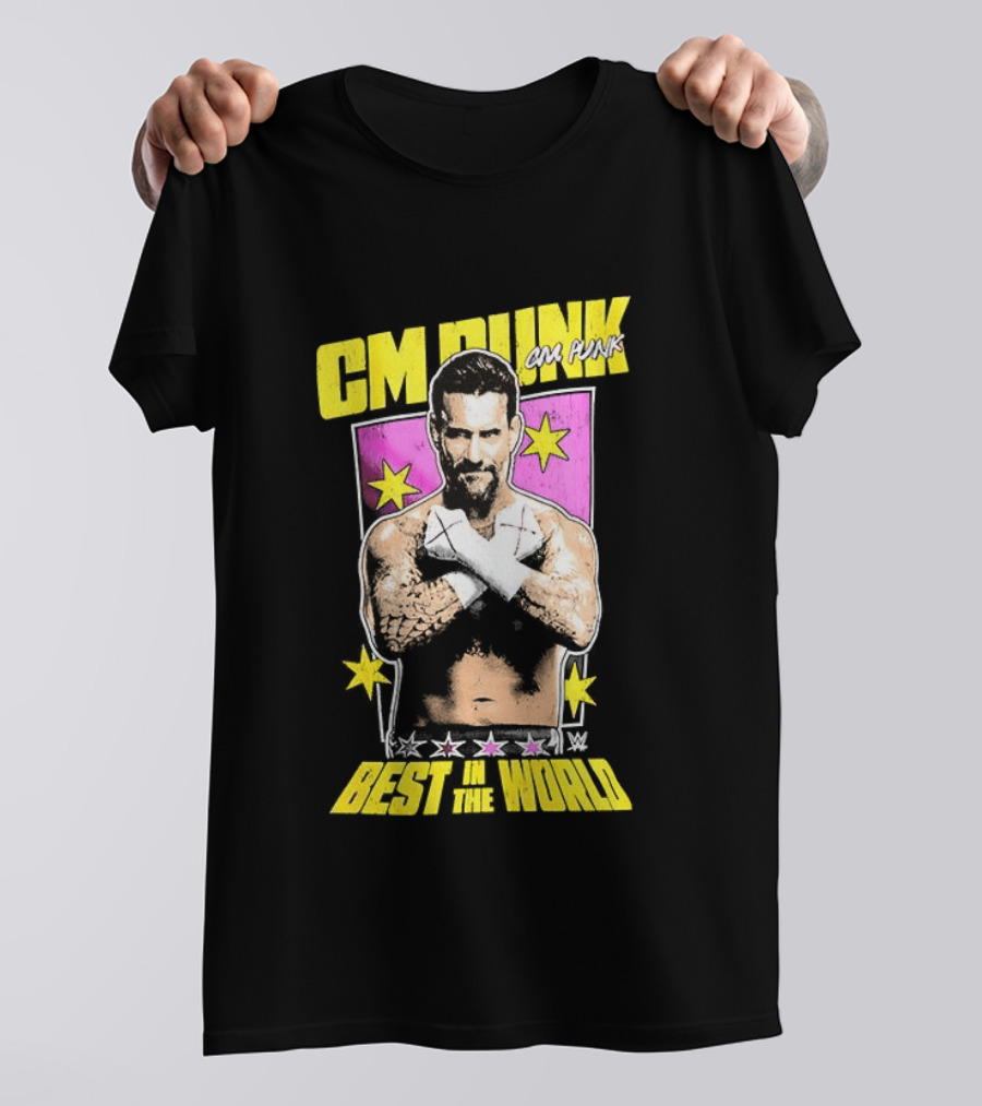 CM Punk Best In The World 2026 Stars And Pose T-Shirt