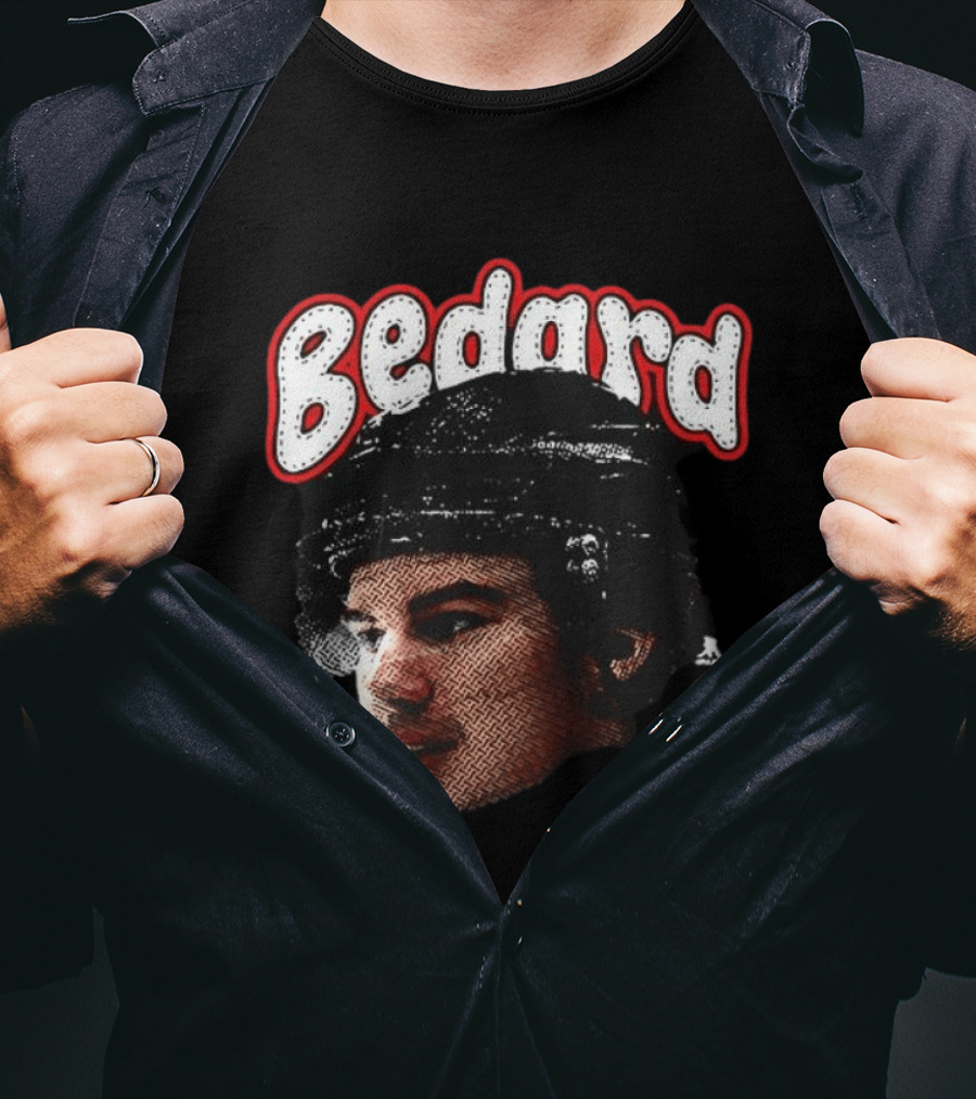 Connor Bedard Chicago Blackhawks Hockey Big Face T-Shirt