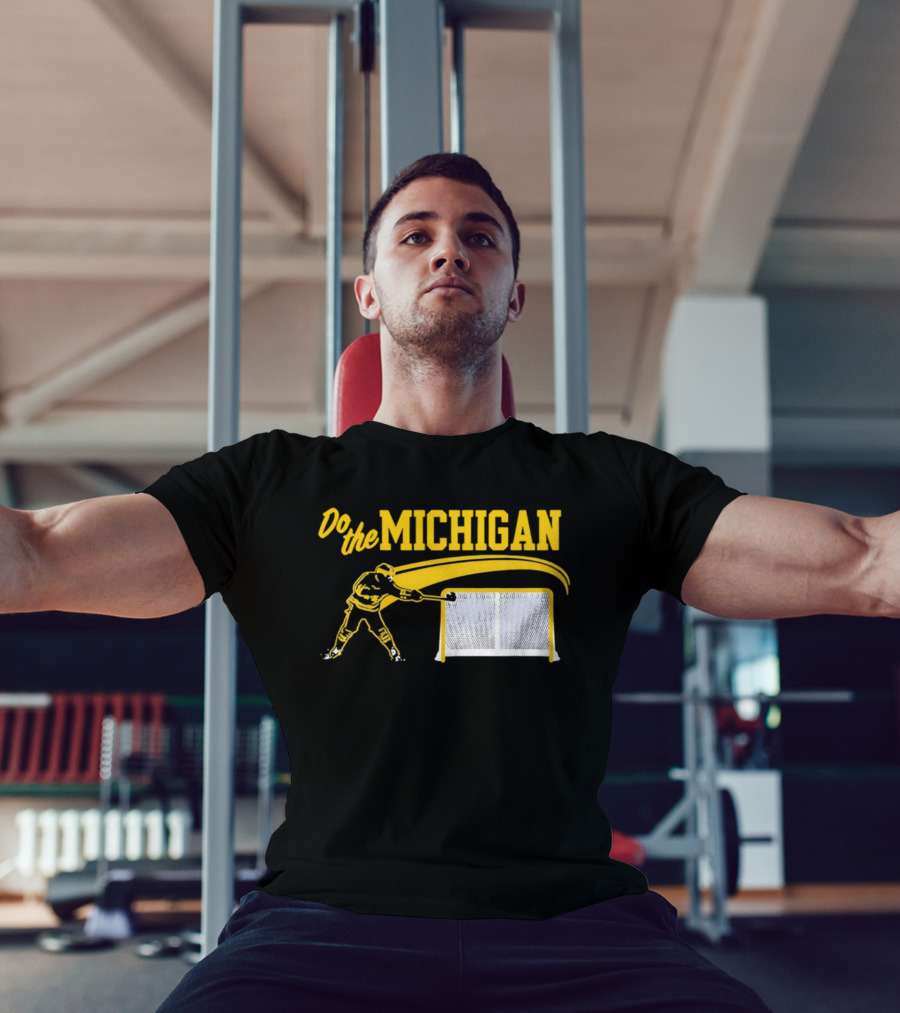 Do The Michigan Hockey Move Text Image T-Shirt