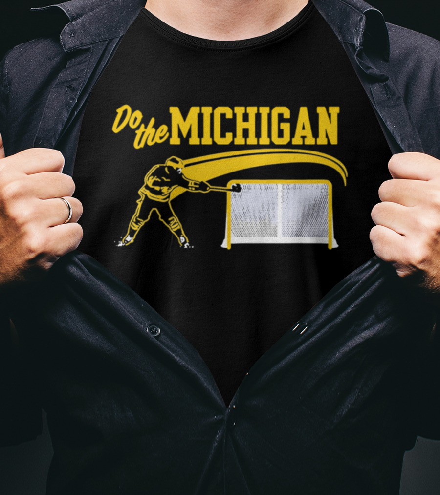 Do The Michigan Hockey Move Text Image T-Shirt