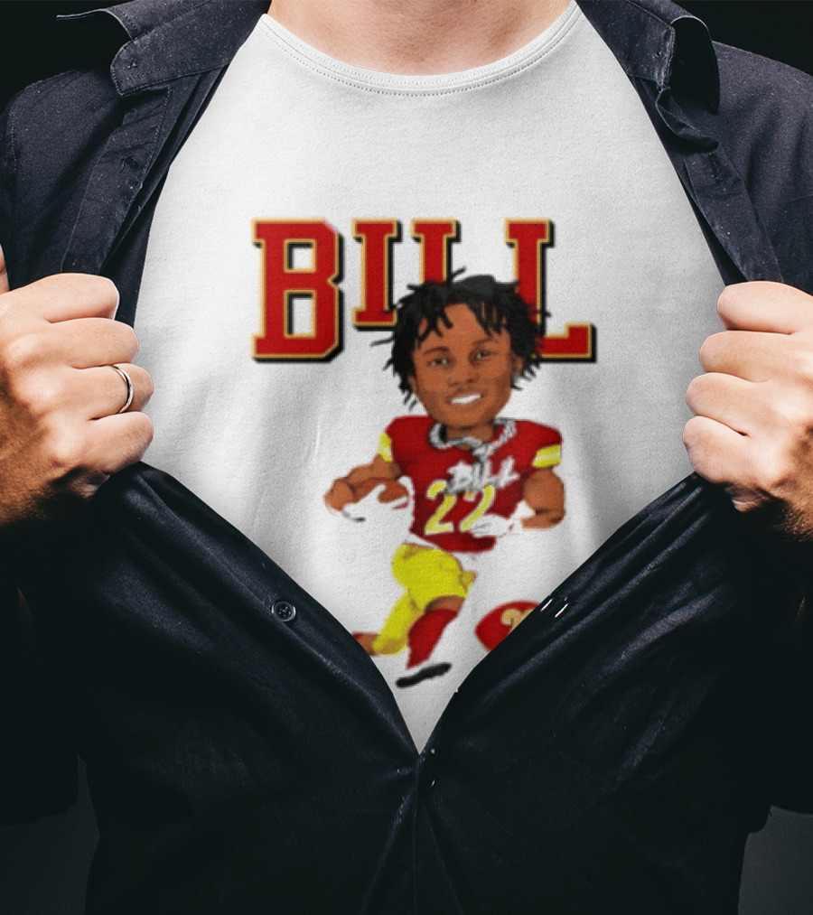 Original Bill 22 Washington Commanders Cartoon Football Player T-Shirt