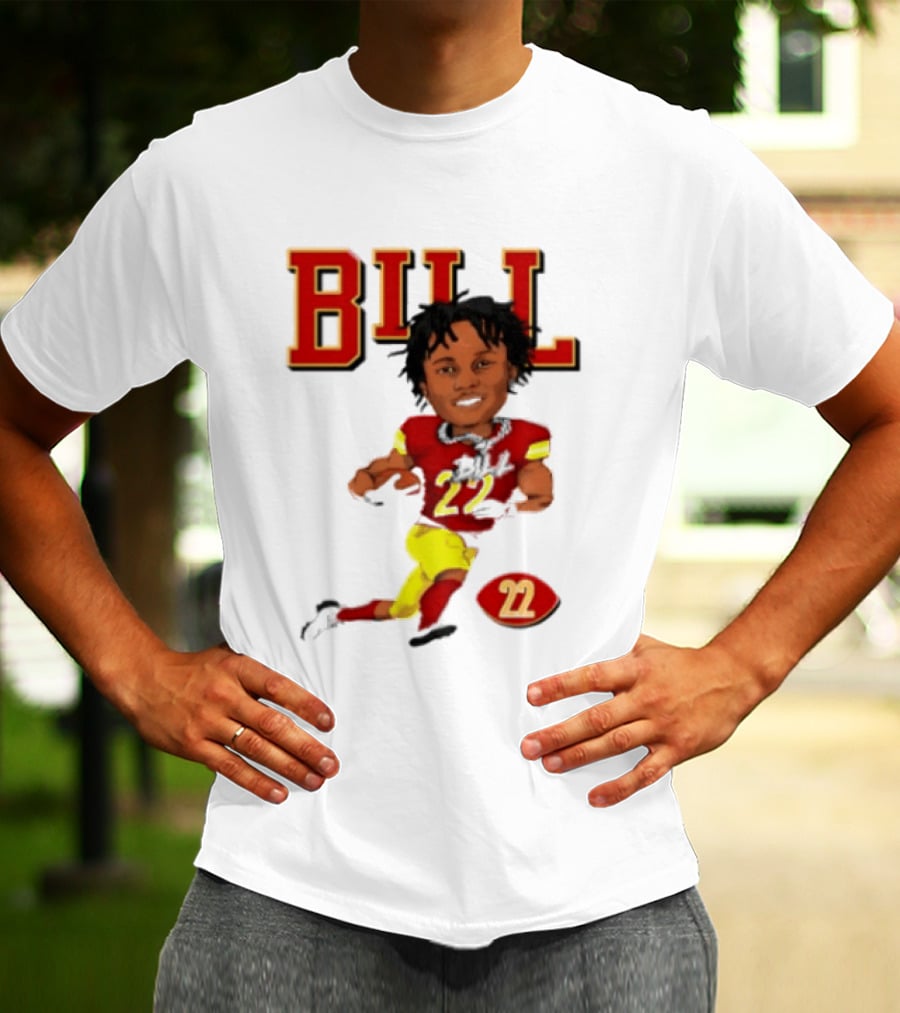Original Bill 22 Washington Commanders Cartoon Football Player T-Shirt