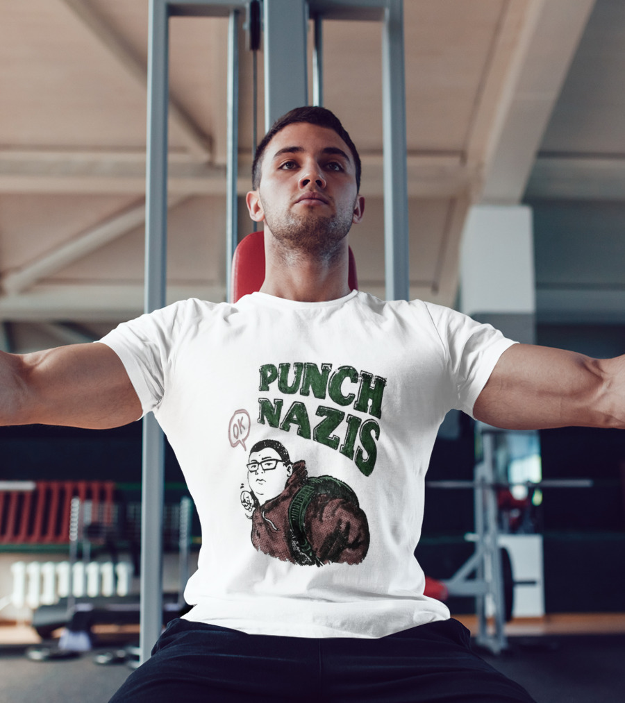 Punch Nazis OK Student Lake Zurich High School T-Shirt