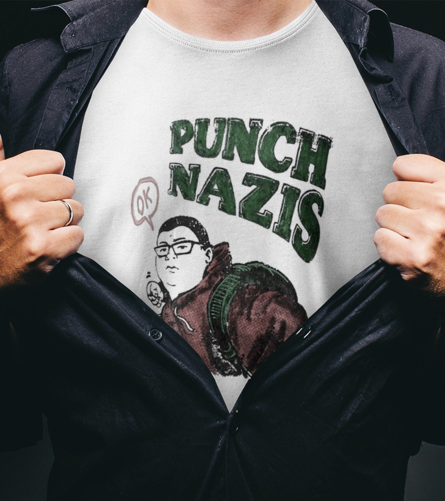 Punch Nazis OK Student Lake Zurich High School T-Shirt