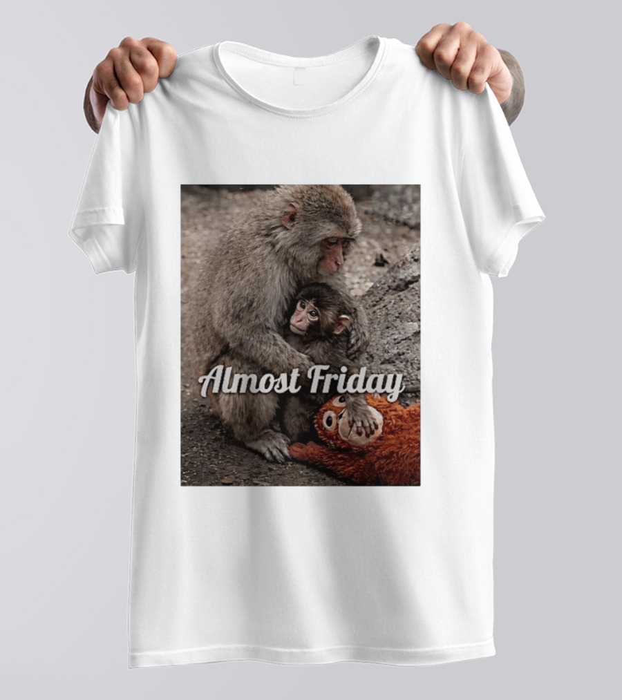 Almost Friday Punch The Monkey Hug Bodyguard T-Shirt