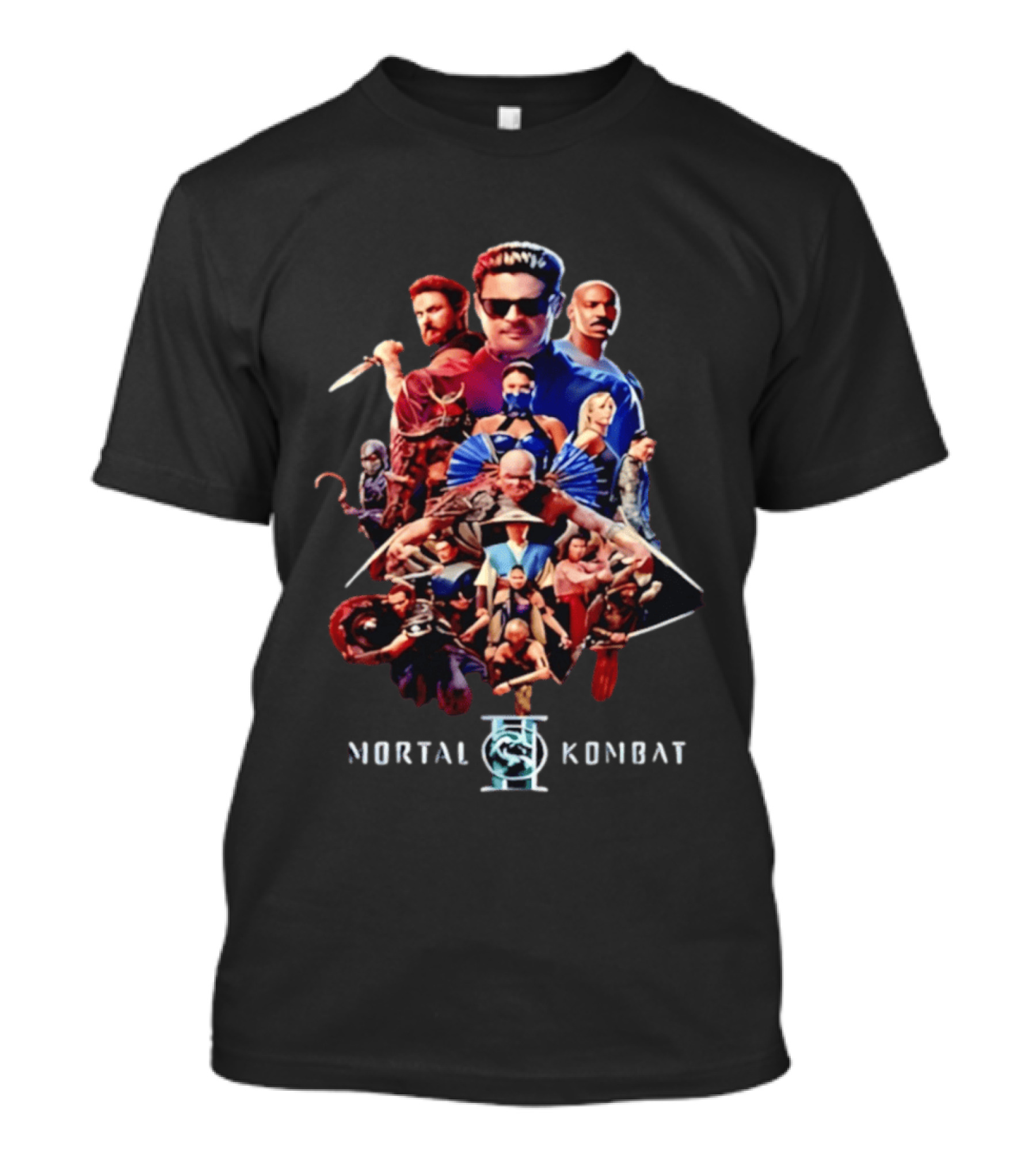 Mortal Kombat II Iconic Characters Collage T-Shirt