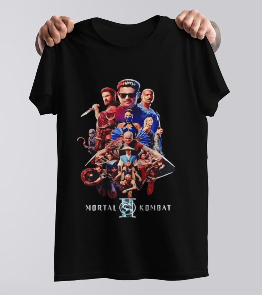 Mortal Kombat II Iconic Characters Collage T-Shirt