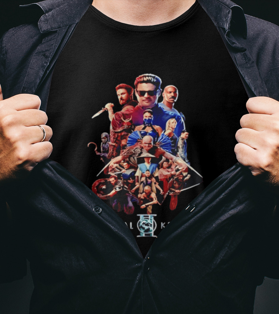 Mortal Kombat II Iconic Characters Collage T-Shirt