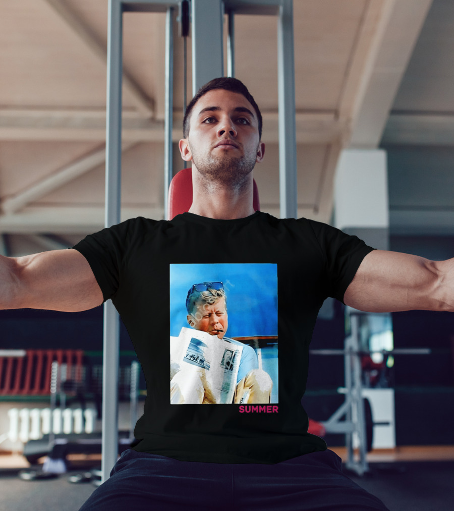 Barstool Sports JFK Summer Sunglasses Reading News T-Shirt