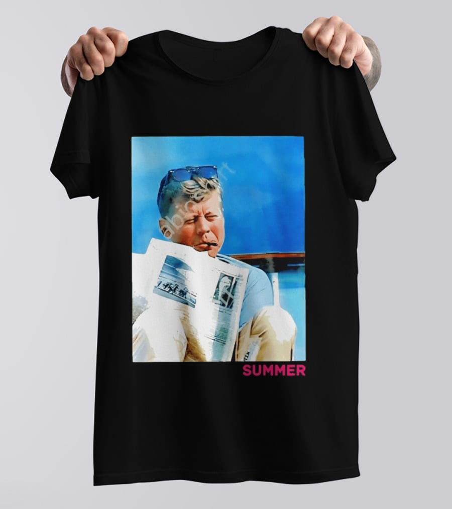 Barstool Sports JFK Summer Sunglasses Reading News T-Shirt