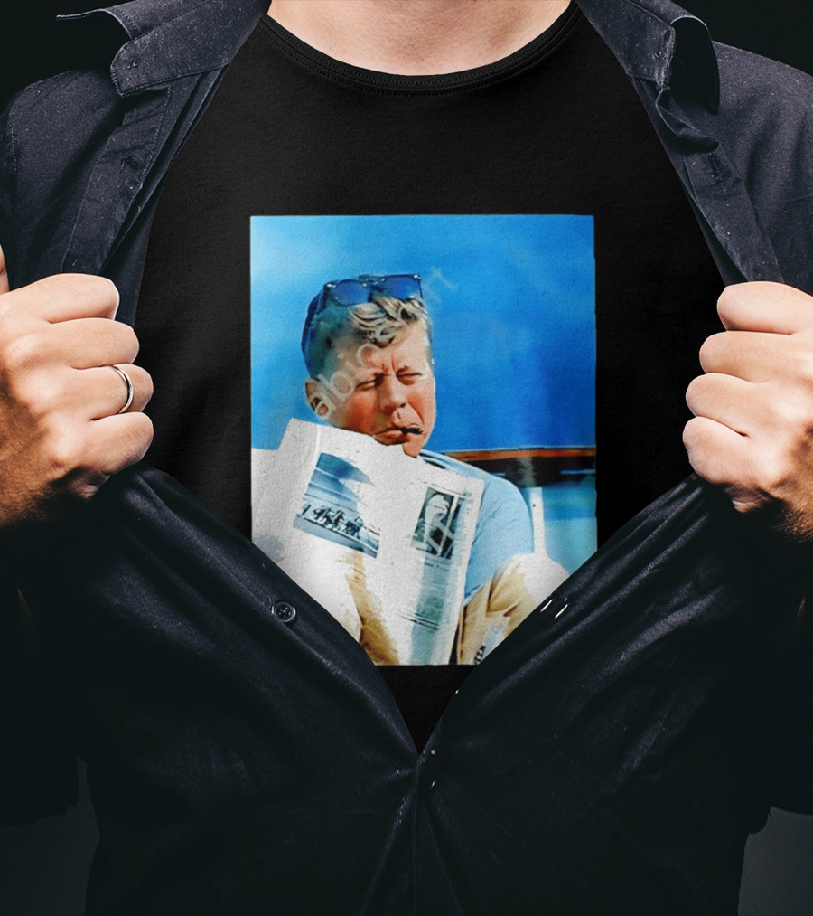 Barstool Sports JFK Summer Sunglasses Reading News T-Shirt