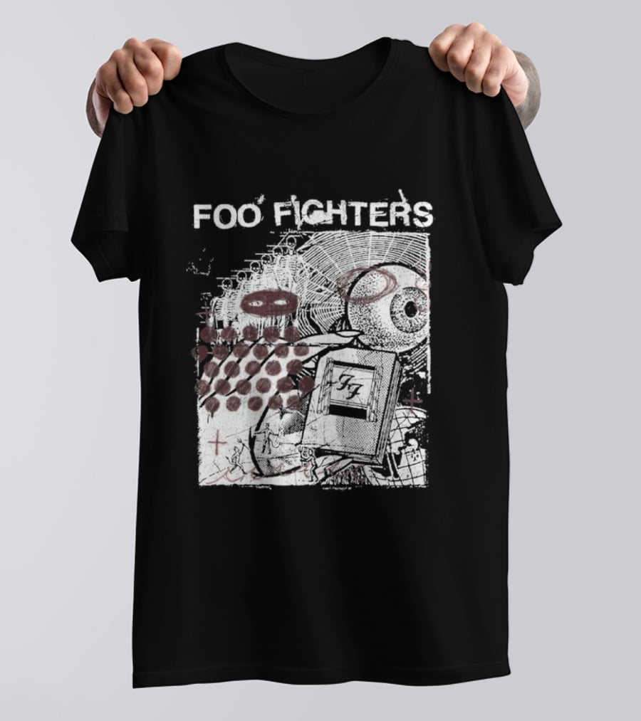 Foo Fighters Your Favorite Toy Album Abstract Pink Geometric T-Shirt