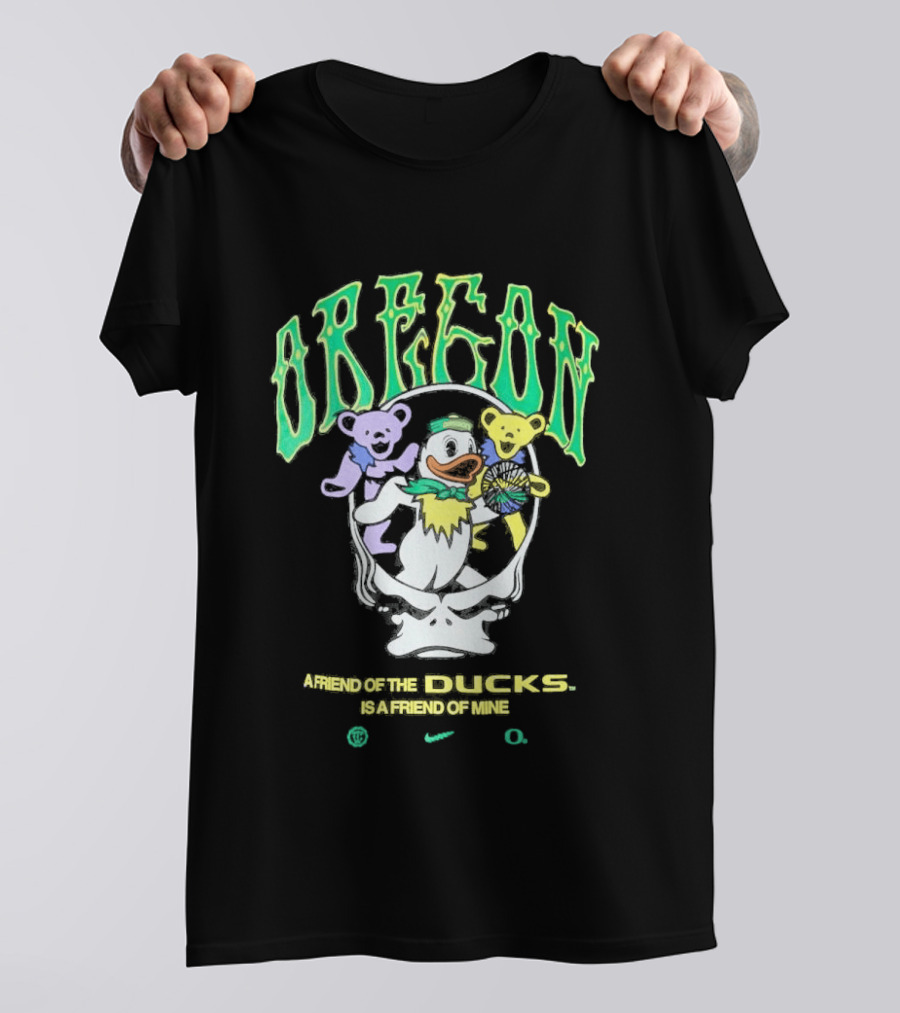 Oregon Ducks Grateful Dead Bears Collaboration Nike T-Shirt