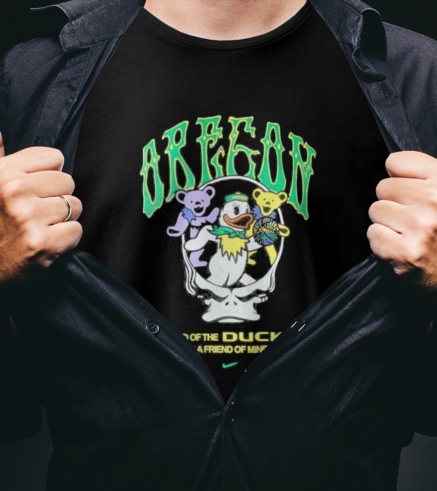 Oregon Ducks Grateful Dead Bears Collaboration Nike T-Shirt