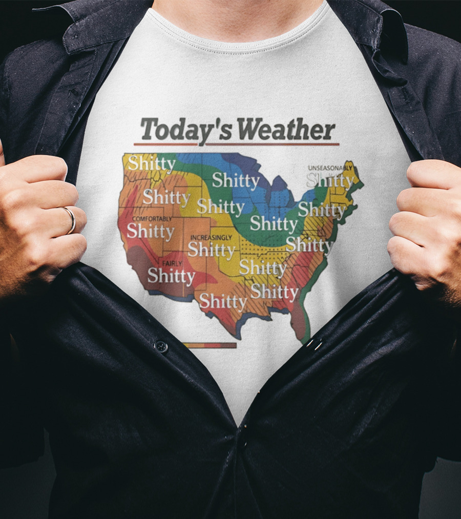Today's Weather Shitty Map Alexander Skarsgard T-Shirt