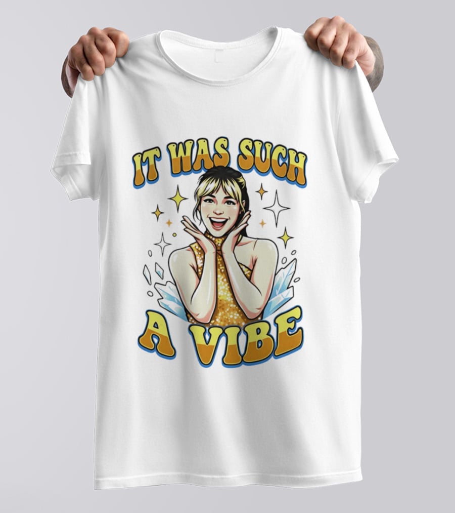 Alysa Liu It Was Such A Vibe Sparkling Gold Outfit And Stars T-Shirt