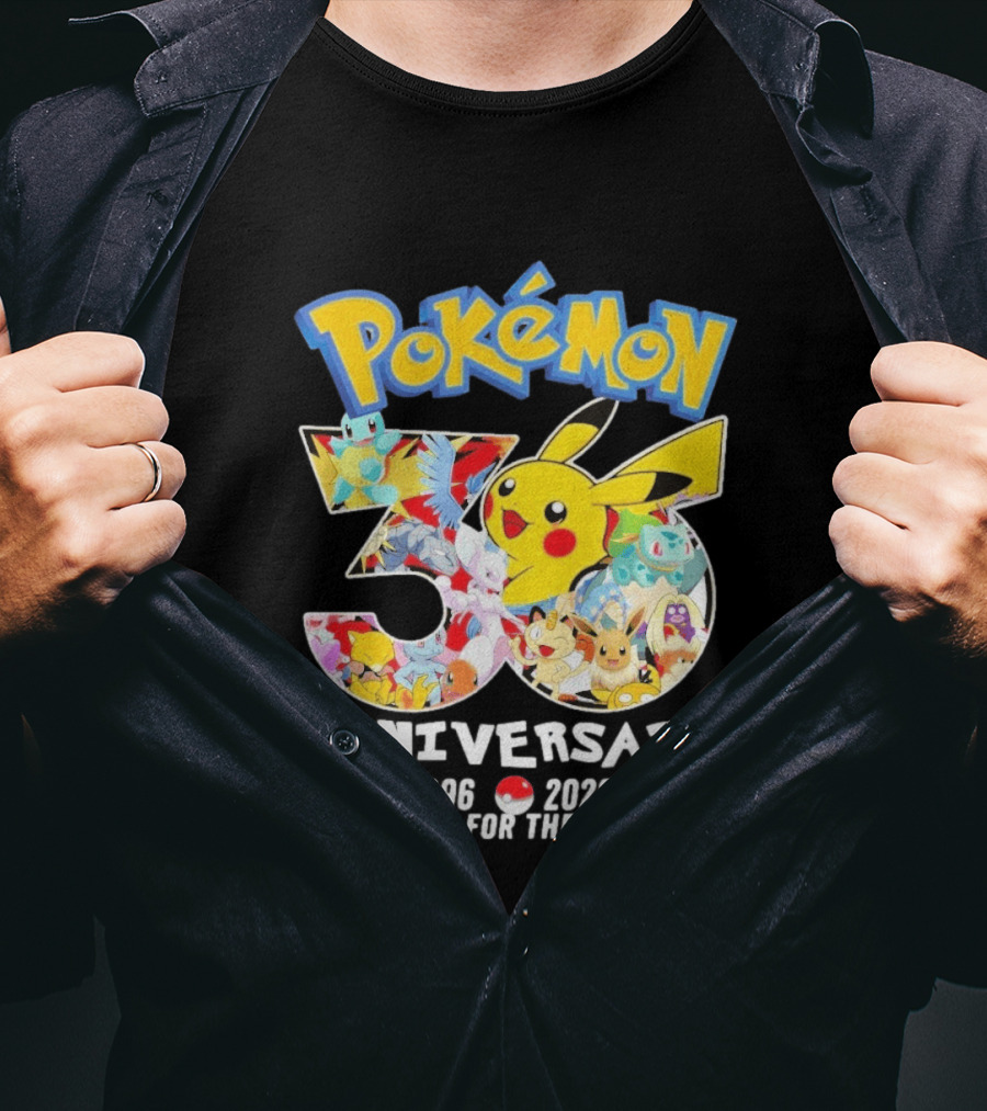 Pokémon 30th Anniversary 1996 2026 Thank You For The Memories T-Shirt