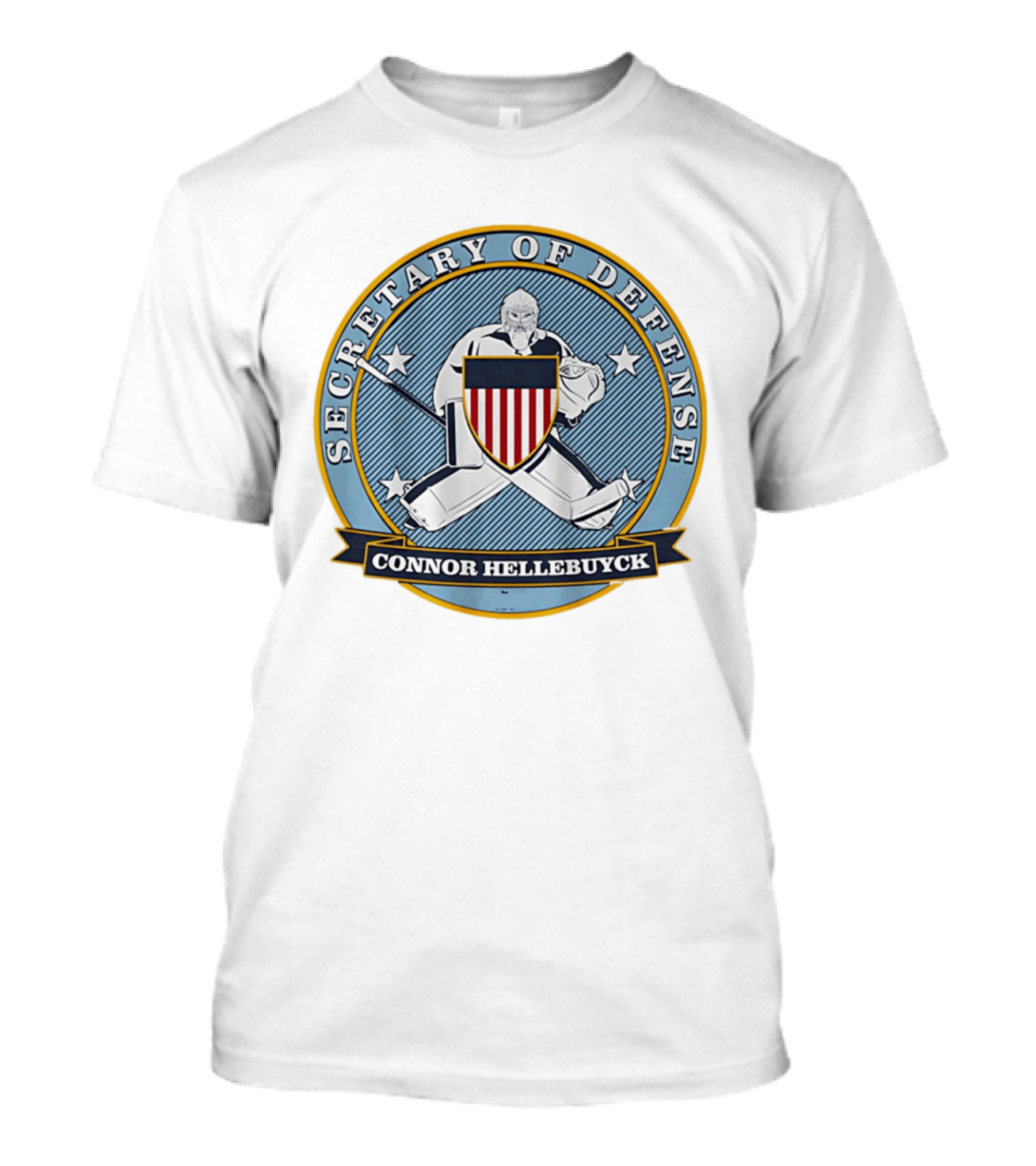 Connor Hellebuyck Secretary Of Defense Hockey Goalie T-Shirt
